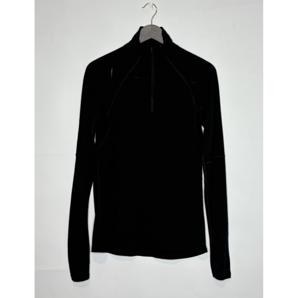 Patagonia 1/2 Half Zip Pullover Jacket Womens Large Black Lightweight Running